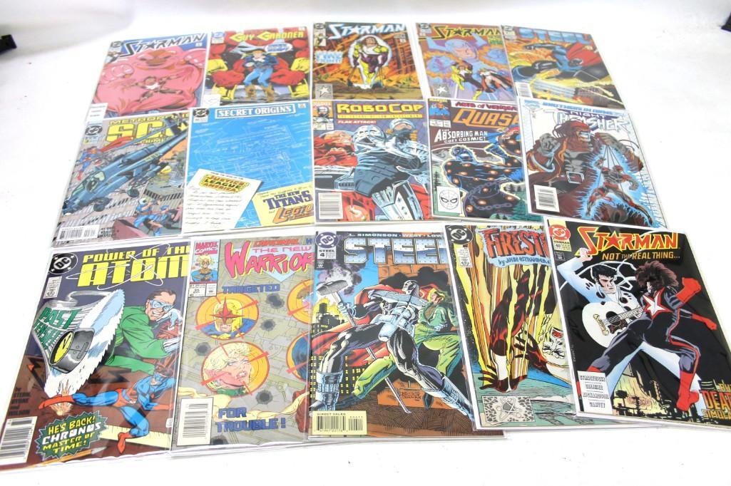 15 Comic Books incl Starman , RoboCop , Steel , Night (1 of 3)