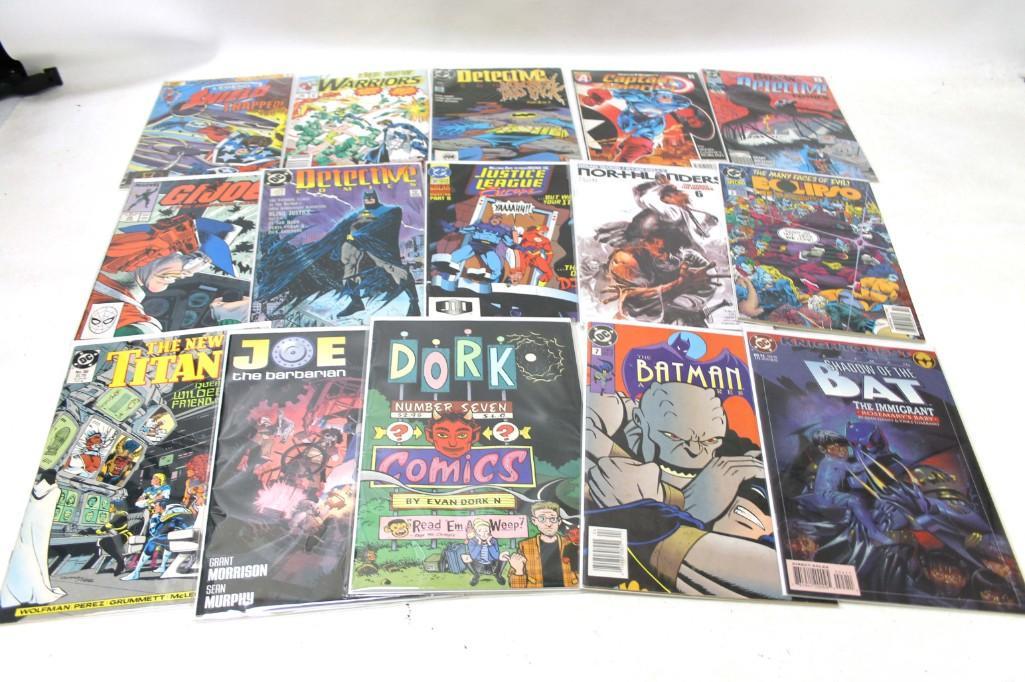 15 Comic Books incl GI Joe , Batman , Detective , Dork (1 of 3)
