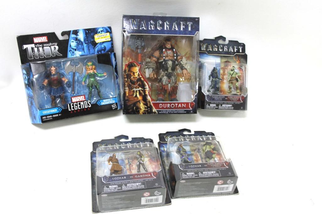 Lot of New Action Figures incl Warcraft and Thor NIP: Lot of New Action Figures incl Warcraft and The Mighty Thor New in Package