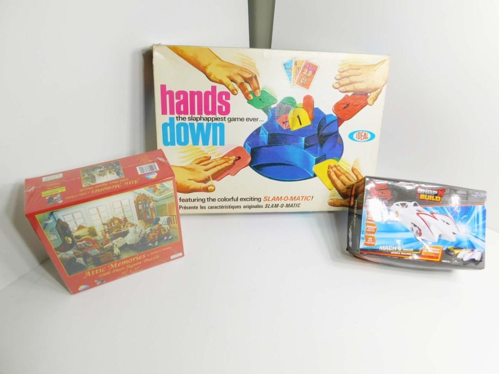 Toy Lot incl Ideal Hands Down , Sealed Jigsaw Puzzle , (1 of 2)