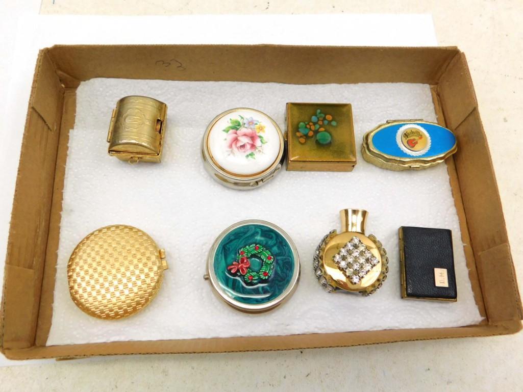 Lot of Compacts , Pillboxes , etc incl Vintage (1 of 3)