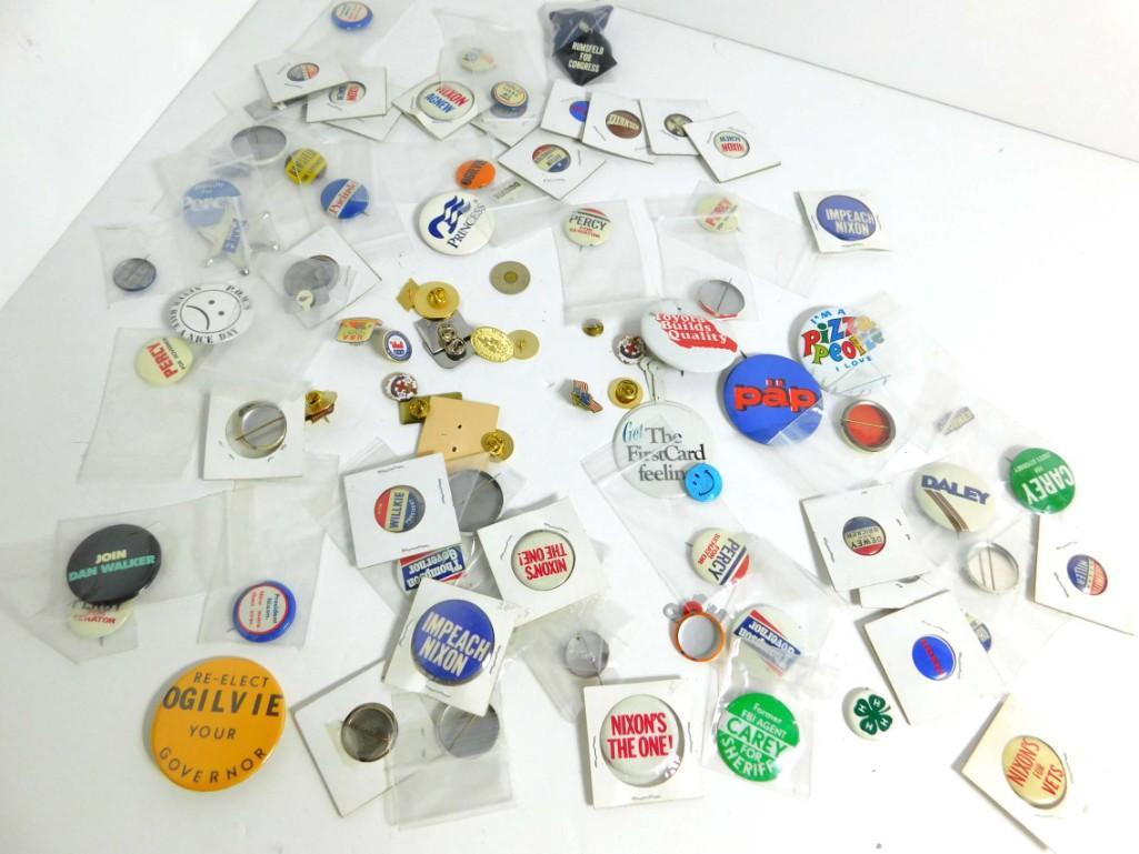 Lot of Buttons incl Political and Novelty (1 of 5)