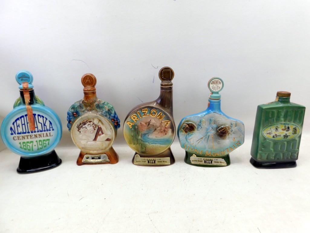 Lot of 5 Vintage Jim Bean Decanters (1 of 6)