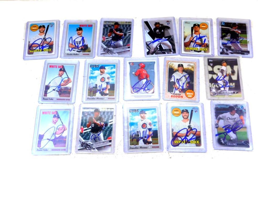 Lot of 15 Autographed Baseball Cards (1 of 6)
