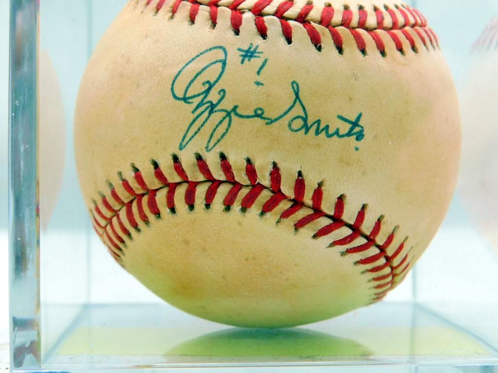 Ozzie Smith Autographed Baseball - No COA (1 of 2)