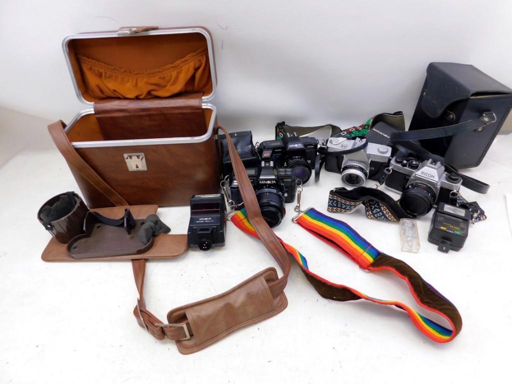 Lot of 4 SLR Cameras and Accessories (1 of 8)