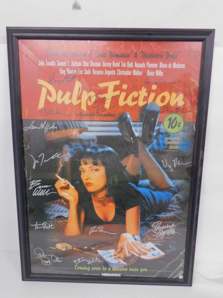 Signed Pulp Fiction Movie Poster with COA 34.5"x24.5" (1 of 8)