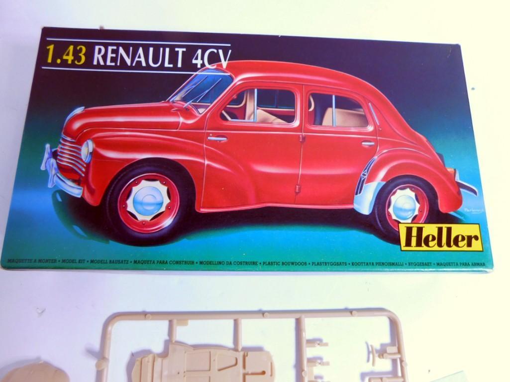 Heller Renault 4cv Model Kit 1:43 Scale , Open Box (1 of 3)