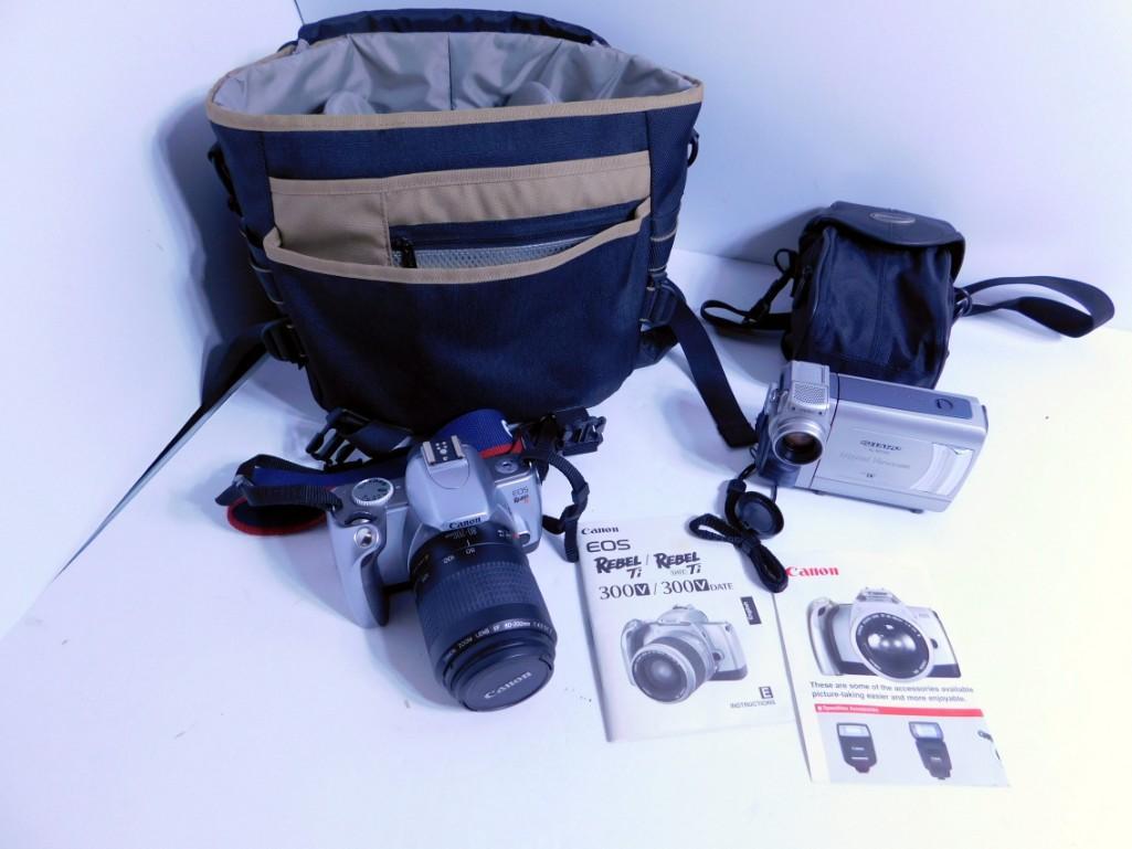 Sharp Digital View Camcorder , Canon Eos Rebel Camera , (1 of 3)