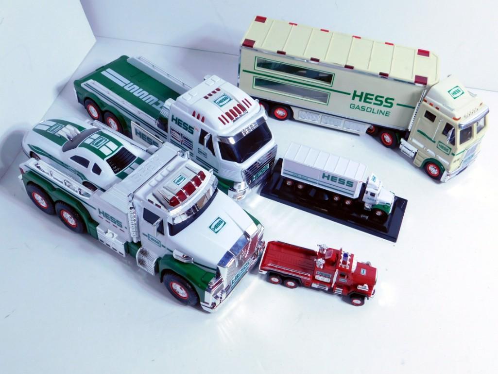 3 Large Toy Hess Trucks and 2 Smaller Toy Hess Trucks (1 of 5)