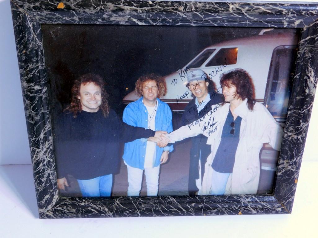 Framed Van Halen Picture Signed by Their Pilot (1 of 1)