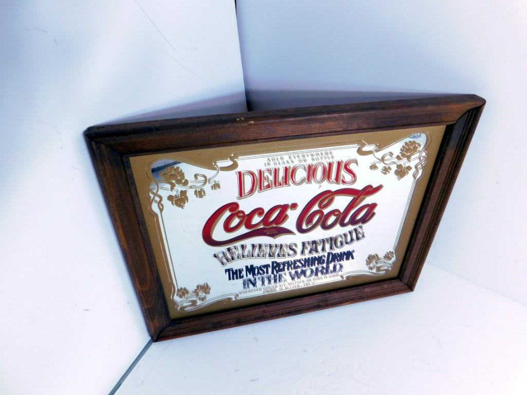 Coca Cola Mirror Measures about 13.5"x10.5" (1 of 3)