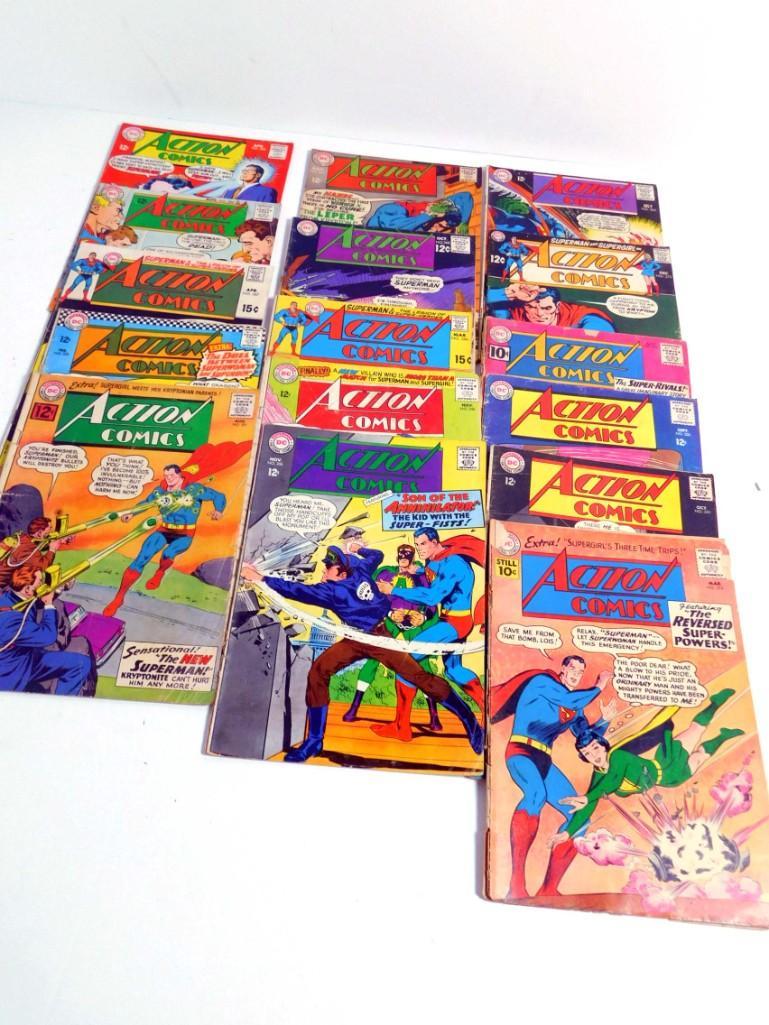 Lot of 16 Vintage Action Comics incl Superman (1 of 4)