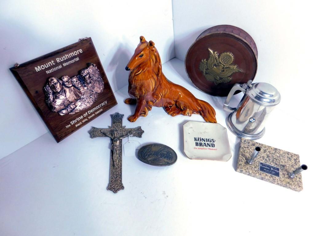 Vintage Lot incl Haeger Collie Dog , English Pewter (1 of 6)