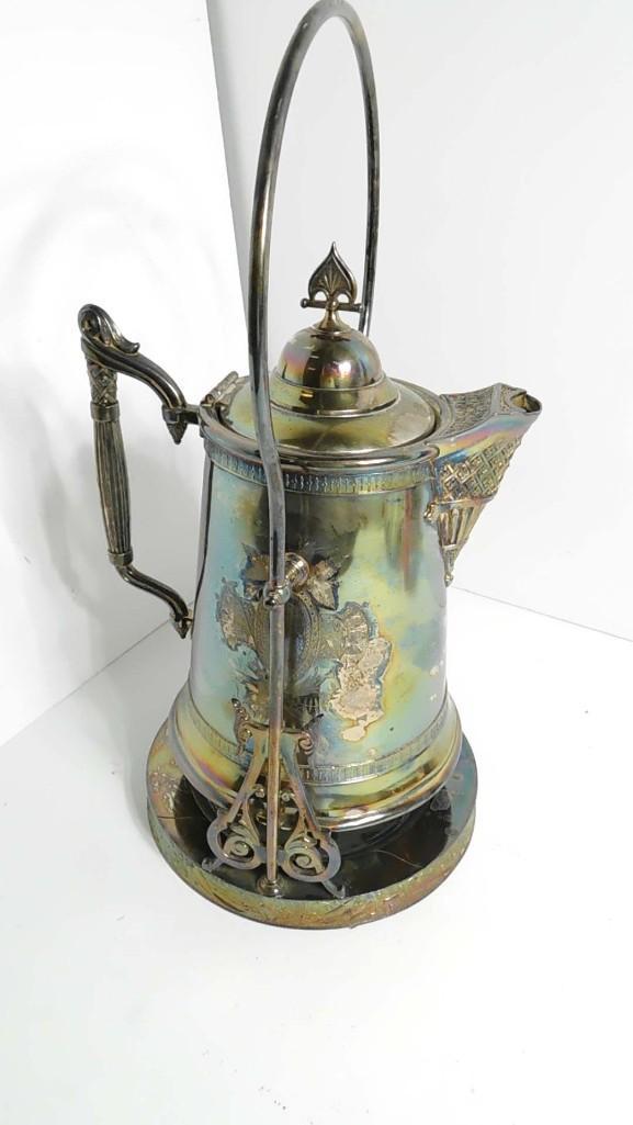 Large Antique Silver Plated Coffee Pot or Coffee Urn (1 of 5)