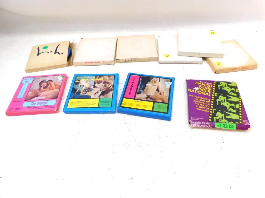Lot of Vintage Adult 8mm Videos: Lot of Vintage Adult 8mm Videos. Includes the Starlet, John Holmes, Danish Films International, Family Affair, etc.