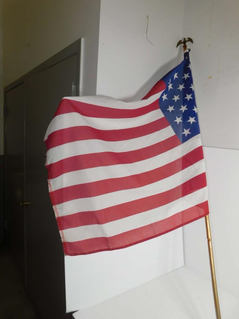 US Flag: US Flag Pole measures about 66" Long
