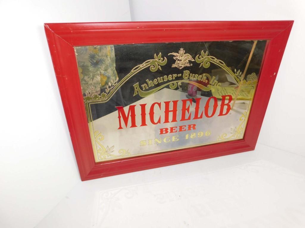 Framed Michelob Beer Bar Mirror (1 of 2)