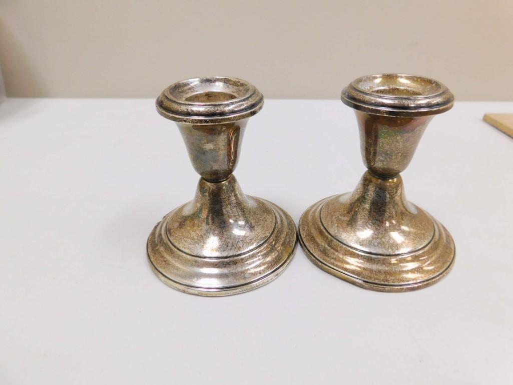 Pair of Sterling Silver Candlestick Holders (1 of 7)