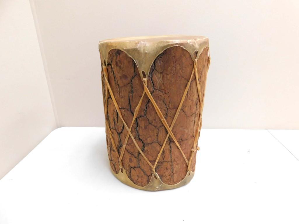Drum Made from a Natural Wood Tree Stump (1 of 5)