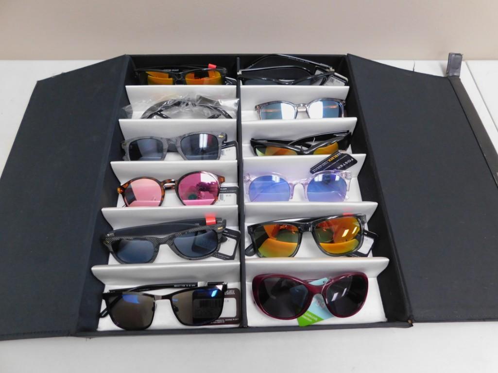Lot of Sunglasses New with Tags in a Display Case (1 of 6)