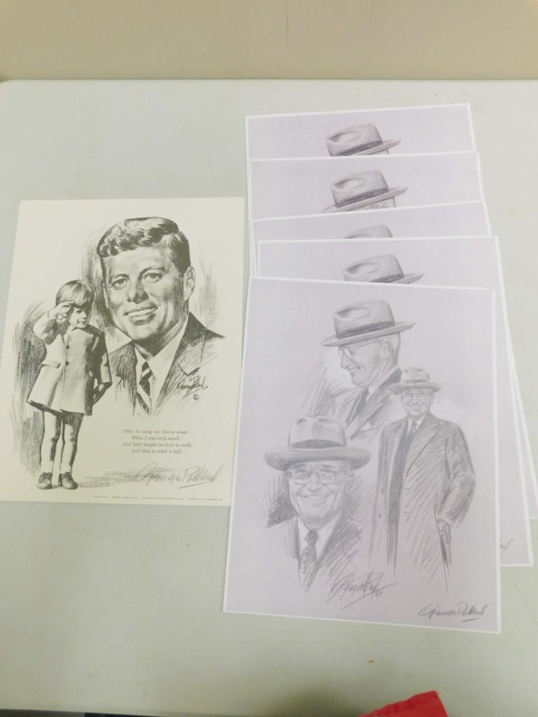 Lot of Prints Signed George Pollard incl 1 JFK , 5 of (1 of 3)