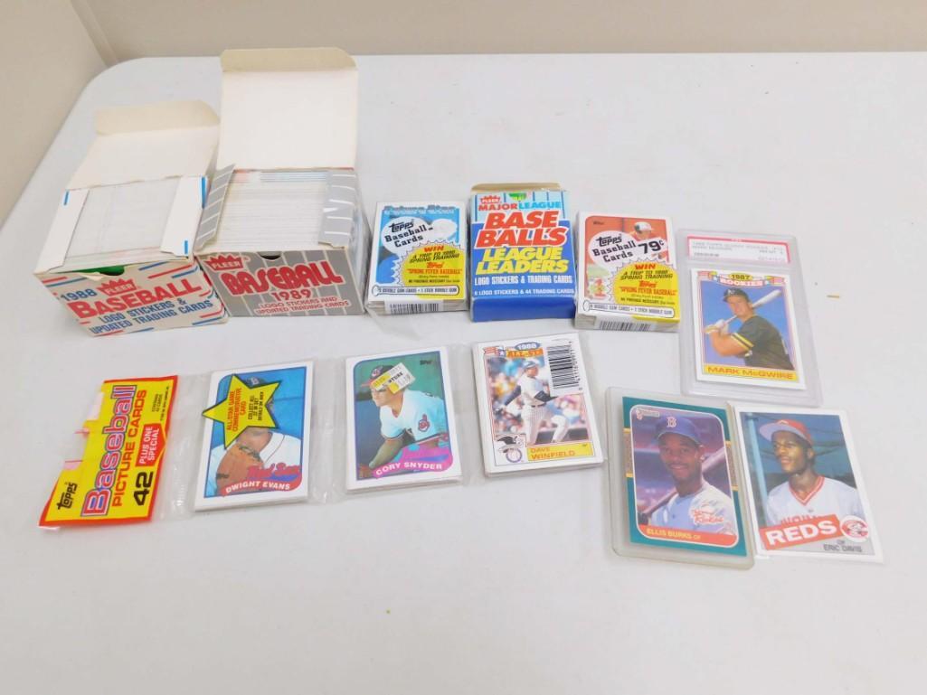 Assorted Mostly 1980s Baseball Cards incl PSA Graded (1 of 3)