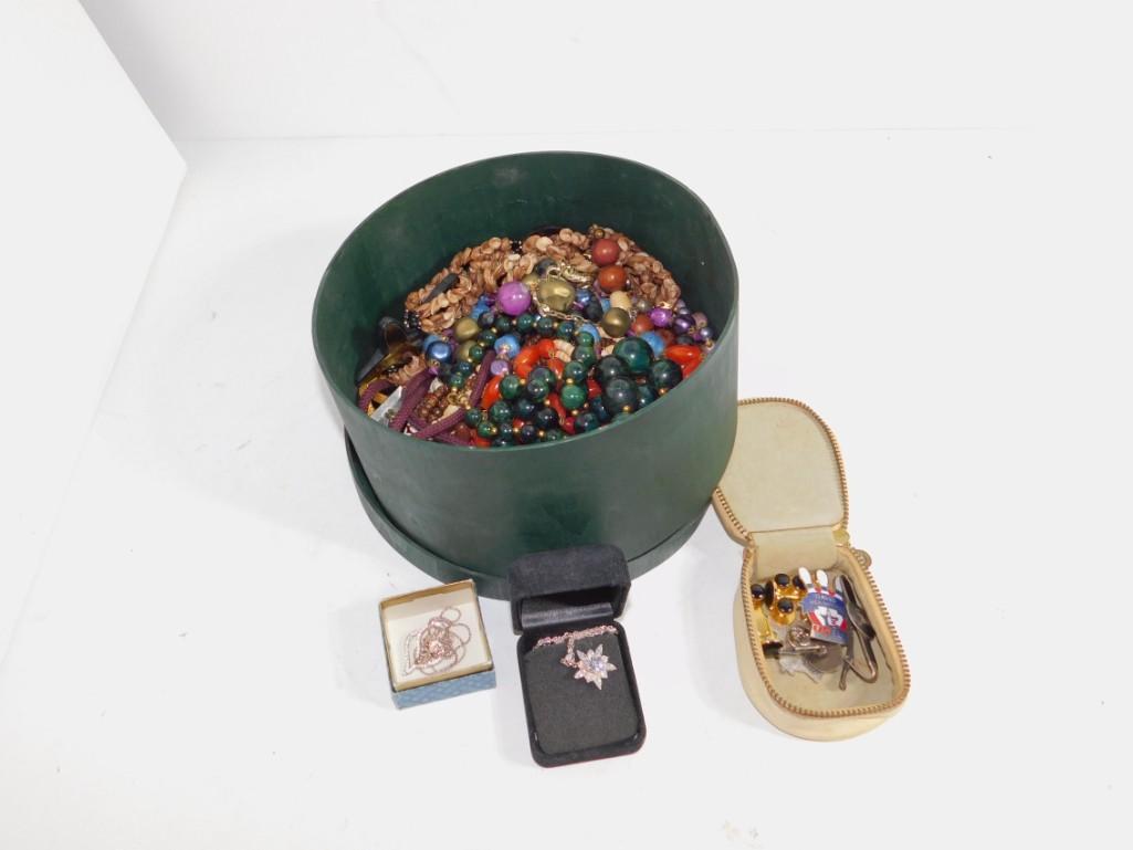 Round Bin full of Costume Jewelry (1 of 4)