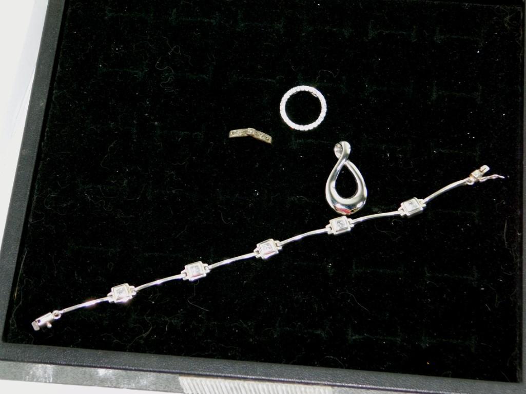 Misc. Sterling Lot including Bracelet, Rings, Pendant (1 of 4)