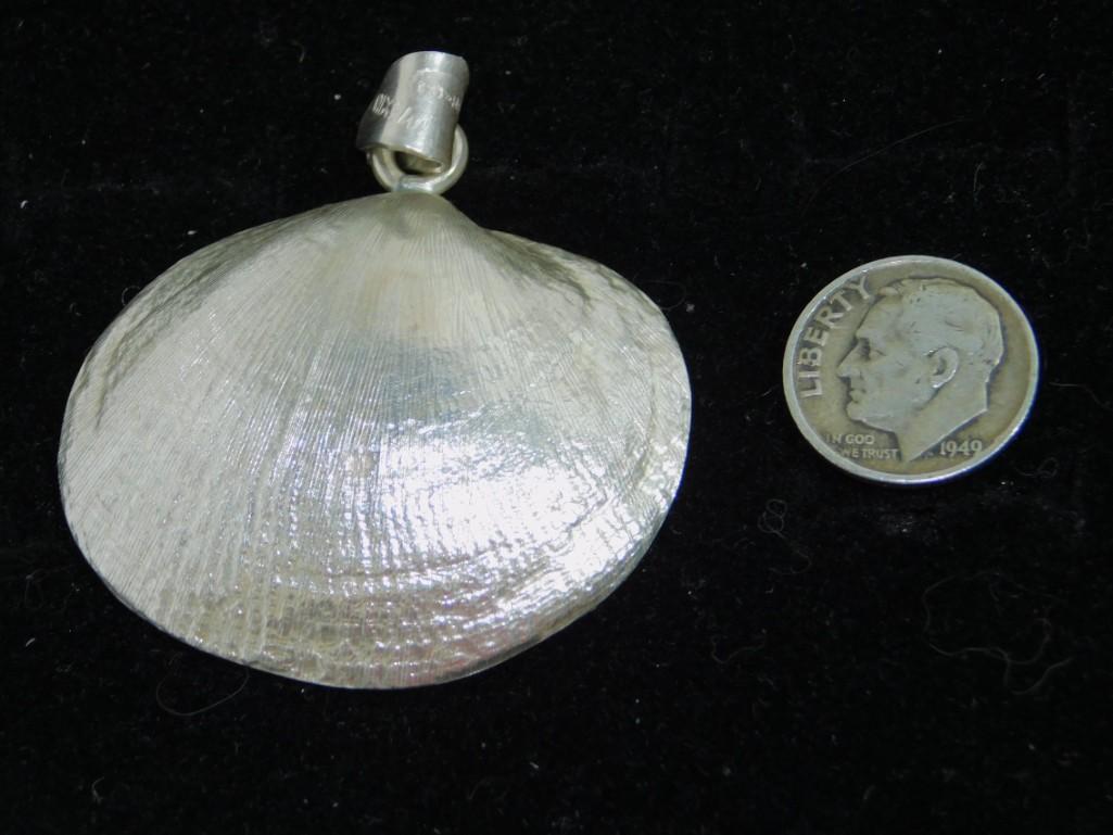 Sterling Shell Charm / Pendant and a 1949 Roosevelt (1 of 2)
