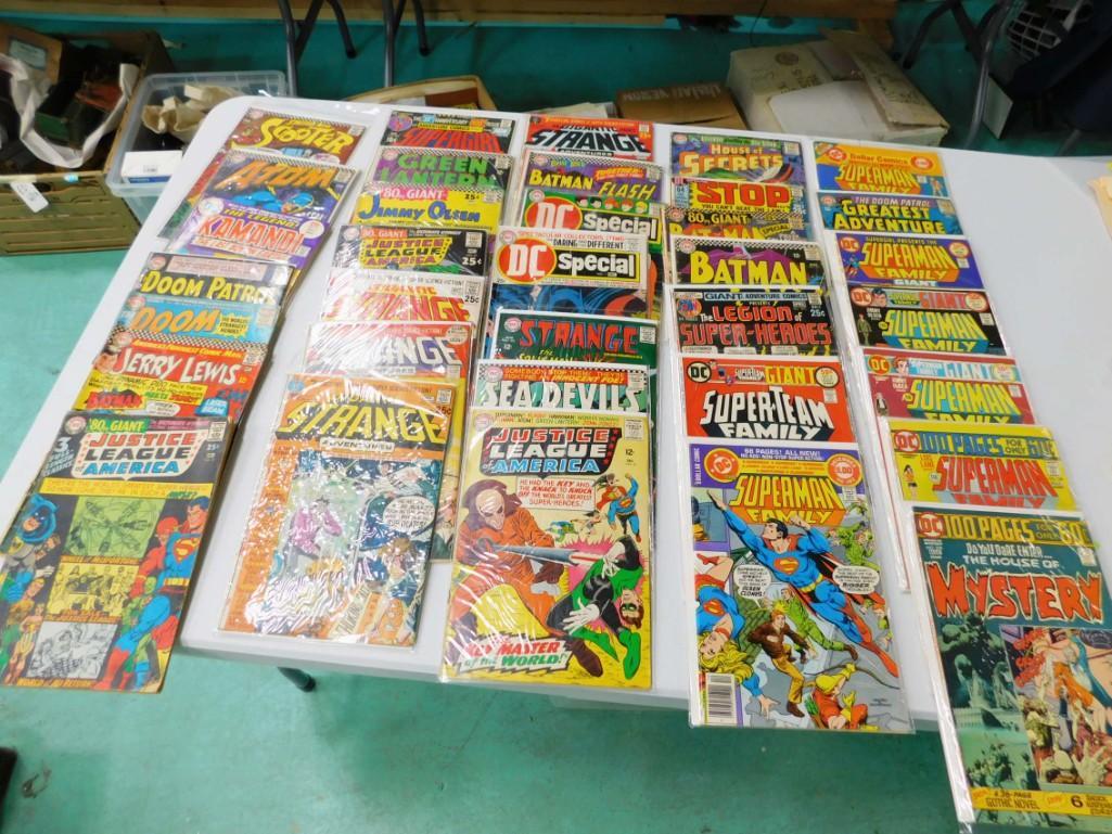 36 Vintage Comic Books Mostly DC incl Gigantic Strange (1 of 4)