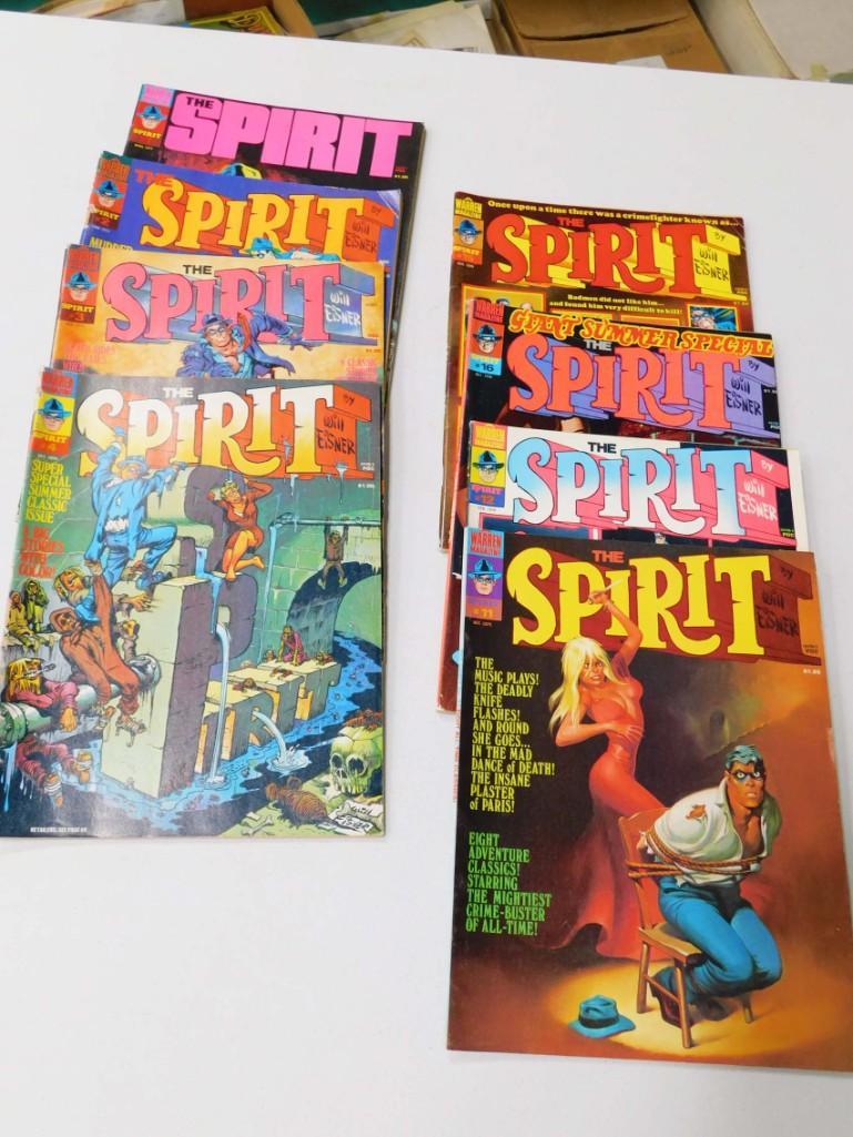 8 Vintage The Spirit Comic Books incl #1, 2, 3, 4: 8 Vintage The Spirit Comic Books incl #1, 2, 3, 4