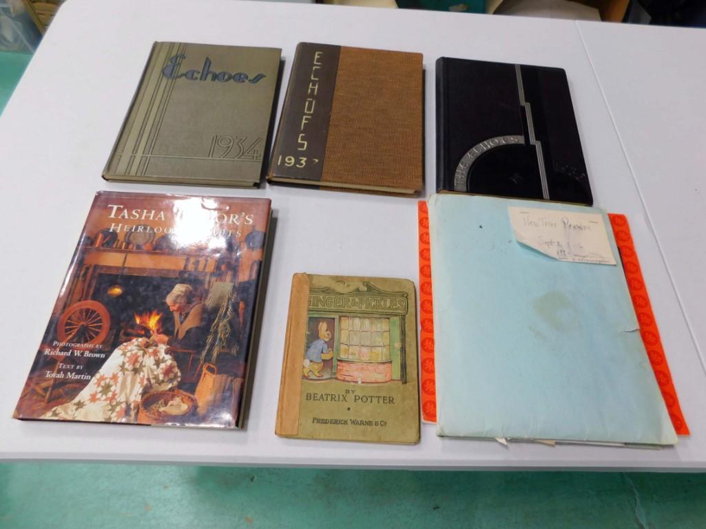 Lot of Vintage Books incl 1934 Yearbook from New Trier (1 of 8)