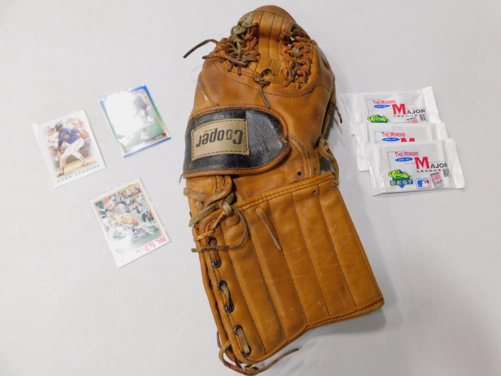 Cooper Hockey Glove and Sports Cards incl Walter Payton (1 of 2)