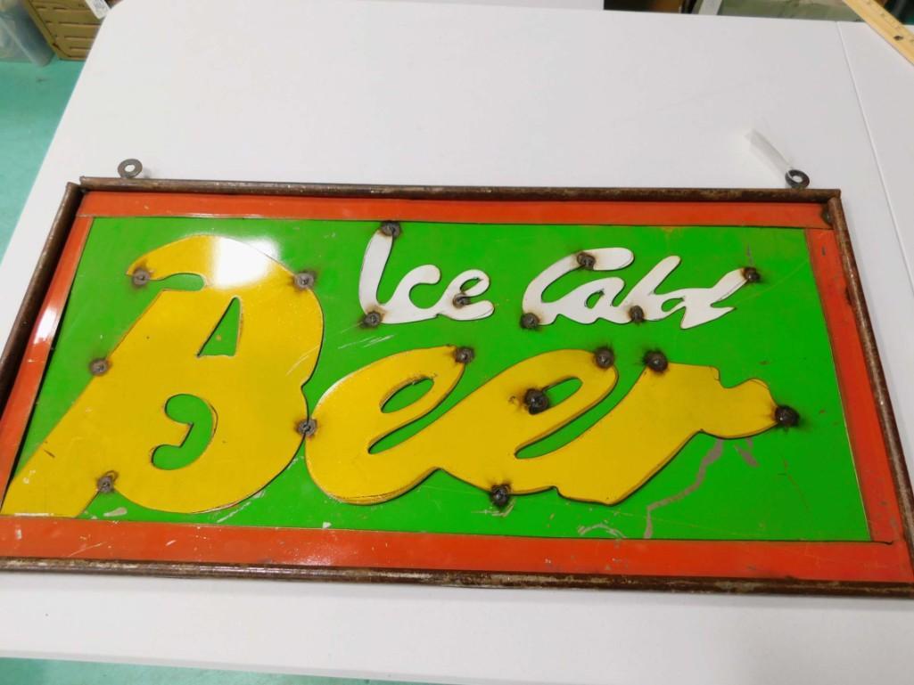 Metal Ice Cold Beer Sign (1 of 5)