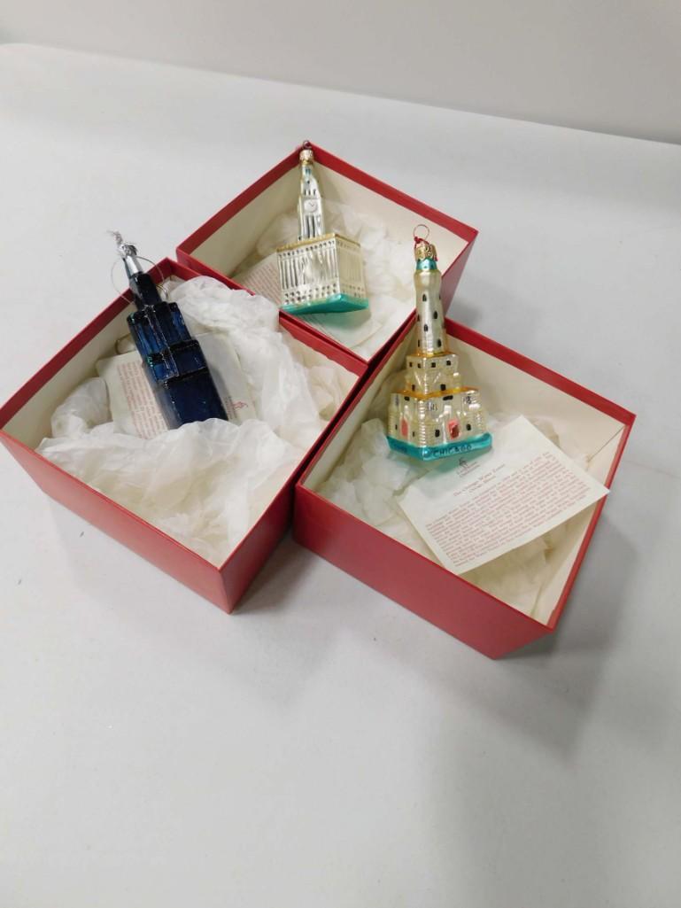 3 Landmark Christmas Ornaments incl Sears Tower , (1 of 7)