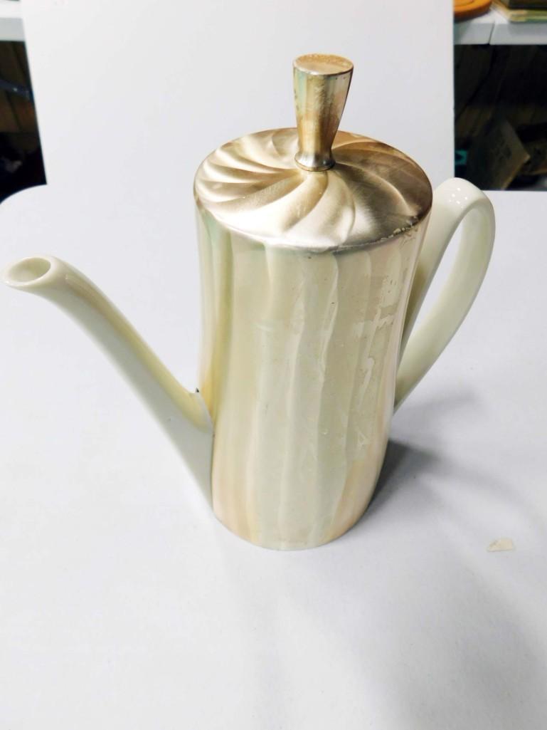Vintage HKE German Coffee Pot with Metal Cover: Vintage HKE German Coffee Pot with Metal Cover