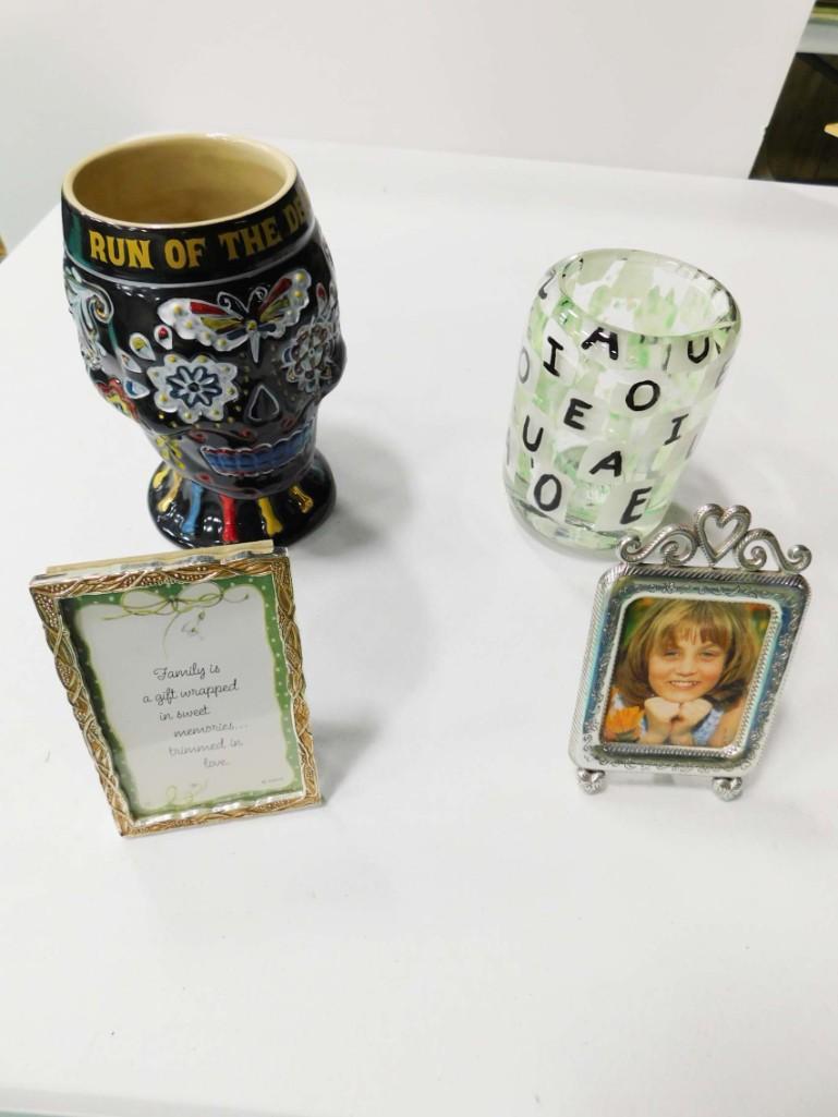 Rum of the Dead Mug , Art Glass Pen Holder (1 of 6)