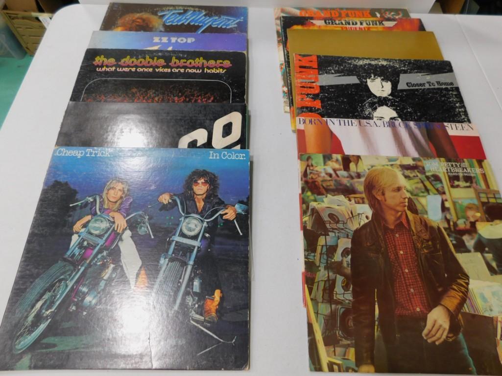 11 Vinyl Records incl Ted Nugent , ZZ Top , Doobie (1 of 8)