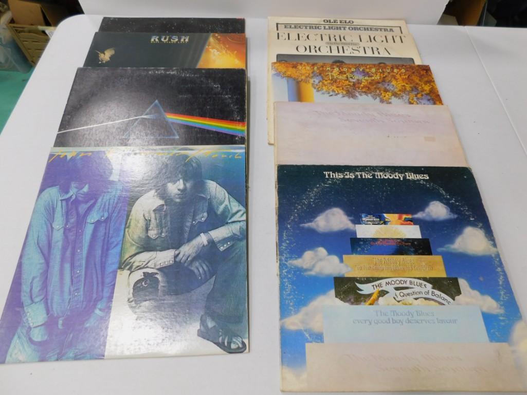 11 Vinyl Records 2 ELO , 4 Moody Blues , 3 Rush , Pink (1 of 5)