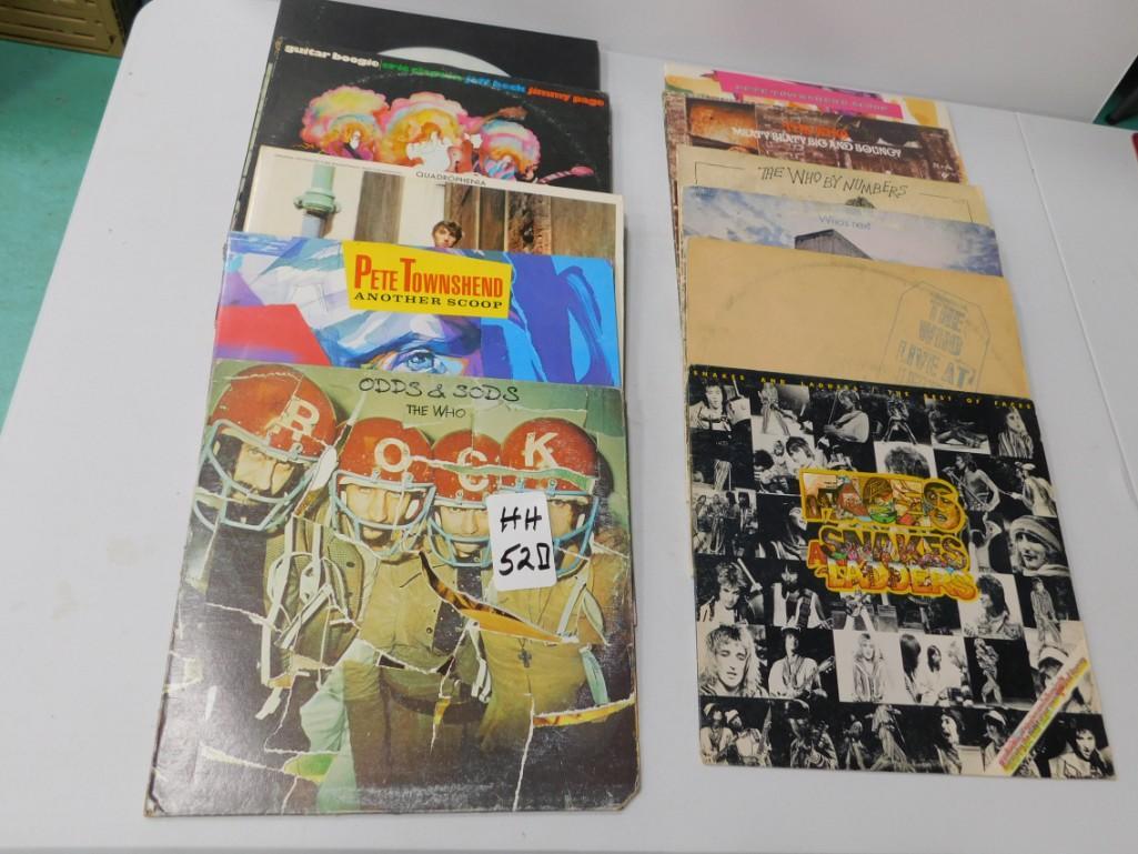 Lot of Records incl The Who , Pete Townshend , Eric: Lot of Records incl The Who , Pete Townshend , Eric Clapton , Faces Condition: untested and unchecked