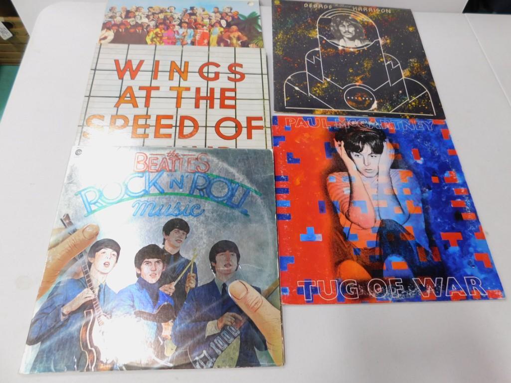 6 Vinyl Records incl 3 The Beatles , George Harrison , (1 of 3)