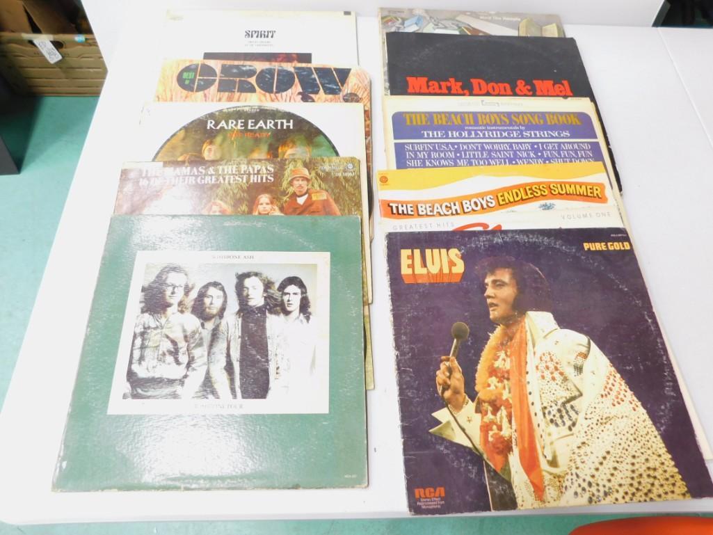 13 Vinyl Records incl 2 Elvis , 3 Beach Boys , Mamas & (1 of 6)