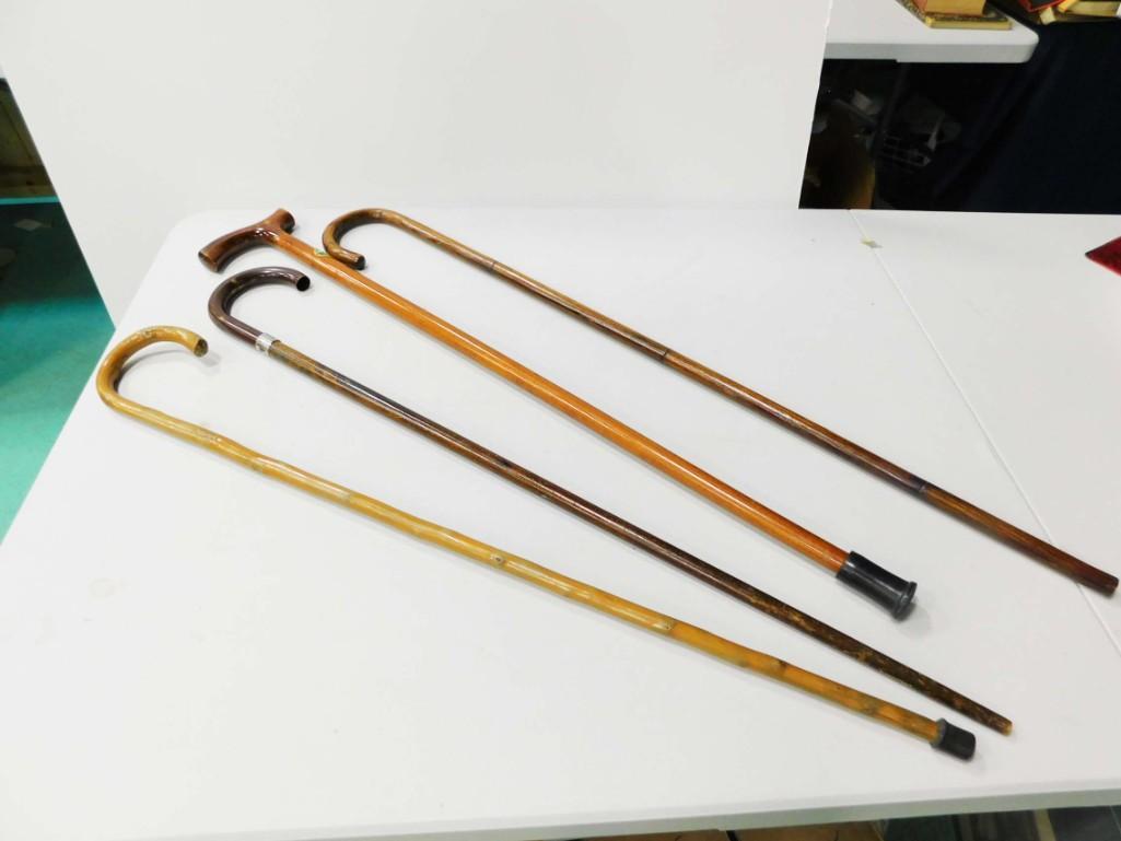 4 Wood Walking Canes or Walking Sticks (1 of 3)