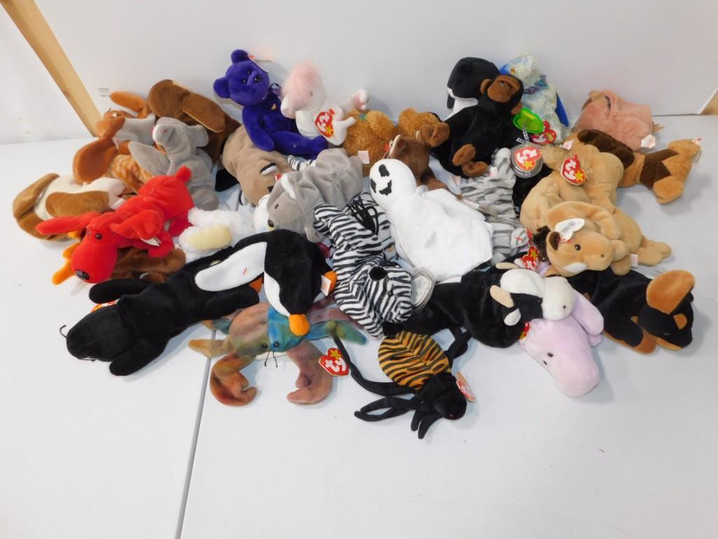 Large Lot of Ty Beanie Babies Most with Tags: Large Lot of Ty Beanie Babies Most with Tags