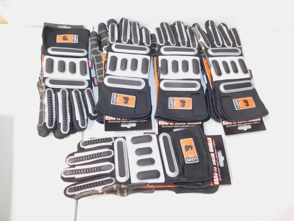 Lot of Hybrid Work Gloves New with Tags 5 pr K&E Safety (1 of 4)