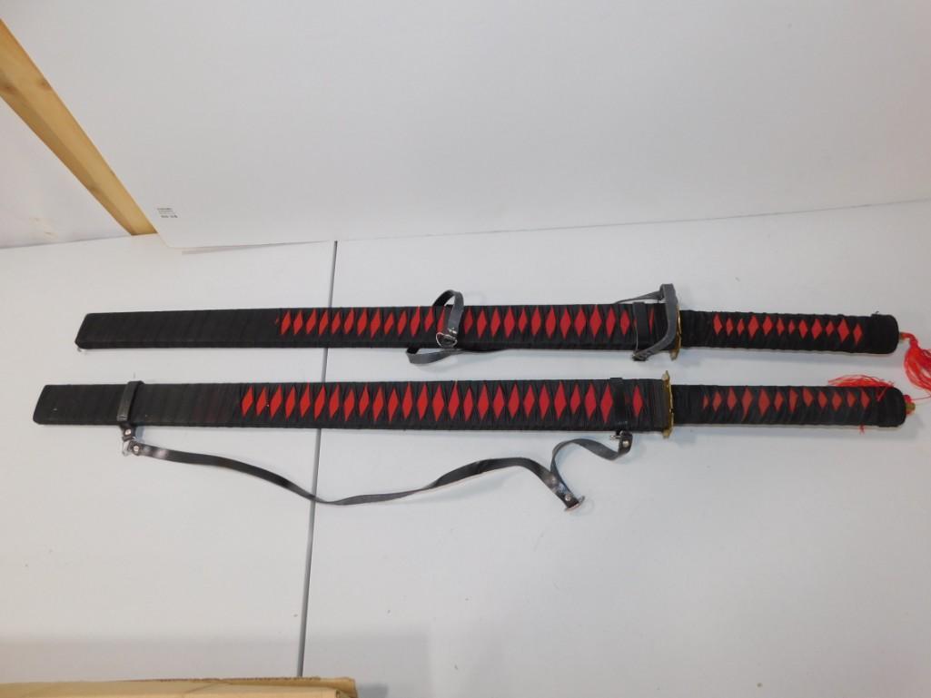 Set of 2 Swords approx 37" with Sheaths: Set of 2 37" Swords with Sheaths , Stamped Pakistan on the Blades