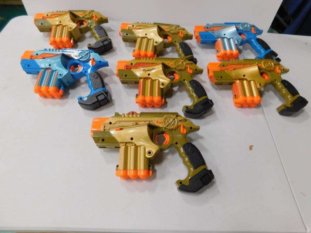 Lot of Nerf and Tiger Lazer Tag Guns: Lot of Nerf and Tag Lazer Tag Guns Condition: untested