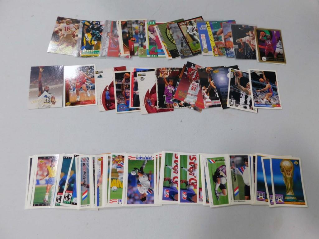 Lot of Sports Cards incl HOF Charles Barkley , Dennis: Lot of Sports Cards incl HOF Charles Barkley , Dennis Rodman , Joe Montana , Football , Basketball , etc plus Soccer Cards