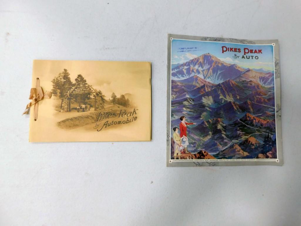 Lot of Vintage Ephemera incl 1925 Pikes Peak Picture: Lot of Vintage Ephemera incl 1925 Pikes Peak Picture Booklet and Brochure